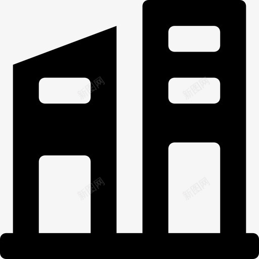 摩天大楼建筑城市建筑svg_新图网 https://ixintu.com 建筑 摩天大楼 城市 公寓 购物 商业 材料 字形 图标