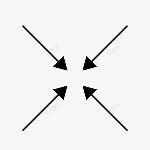 缩小箭头方向最小化箭头svg_新图网 https://ixintu.com 箭头 缩小 方向 最小化 移动