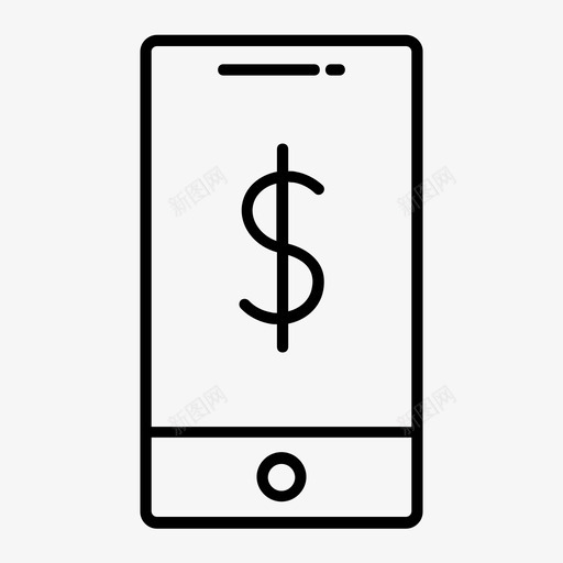 智能手机货币美元网上银行svg_新图网 https://ixintu.com 货币 智能 手机 美元 网上银行 在线 购物