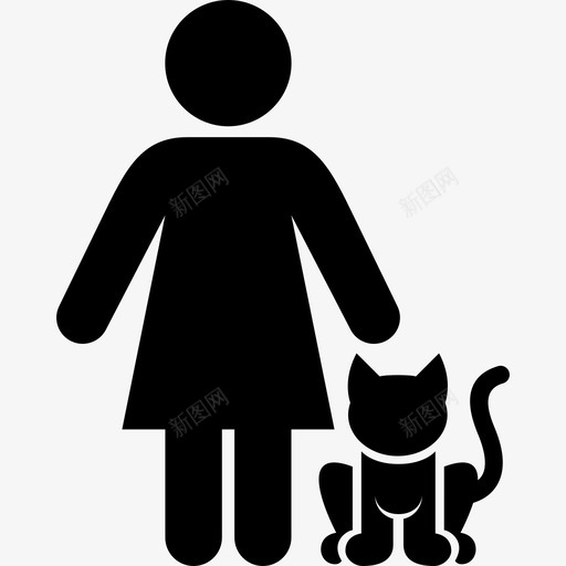 女猫母猫小猫svg_新图网 https://ixintu.com 女猫女 猫母 小猫 宠物 家庭