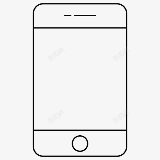 智能手机iphone手机svg_新图网 https://ixintu.com 手机 智能 教育 发线