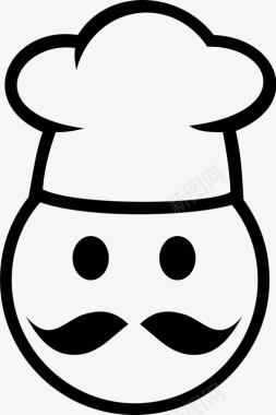 厨师厨师帽表情符号图标