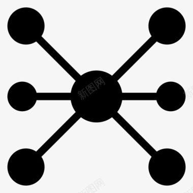 社交连接互联网图标