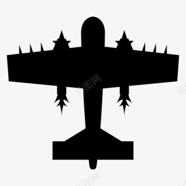 战斗机飞机装置图标