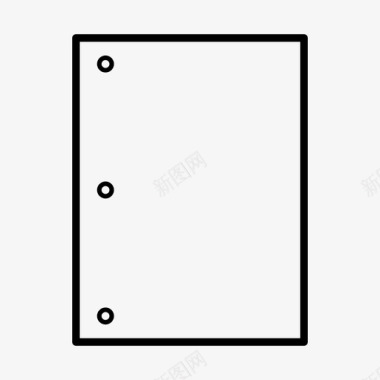 页面穿孔穿孔纸张图标