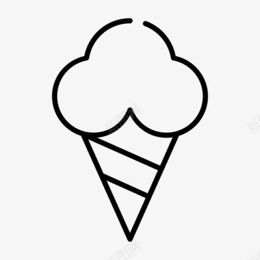 冰淇淋筒杯筒甜点图标