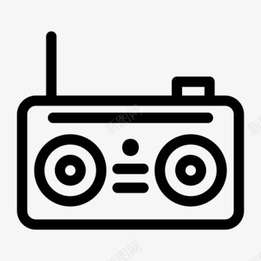 收音机音乐老式收音机图标