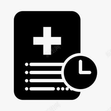 医疗报告时间文件健康报告图标