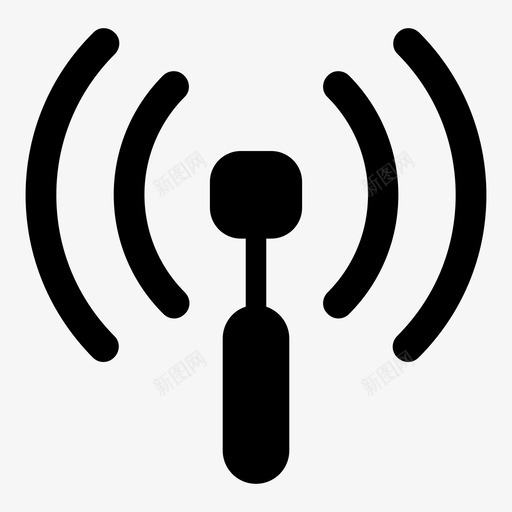 wifi信号线性方形填充svg_新图网 https://ixintu.com 信号 信号线 线性 方形 填充