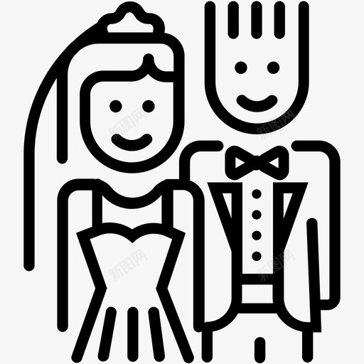 年轻夫妇新娘庆祝svg_新图网 https://ixintu.com 年轻 夫妇 新娘 庆祝 新郎 爱情 婚礼