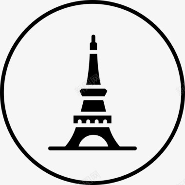 埃菲尔铁塔情人点巴黎图标