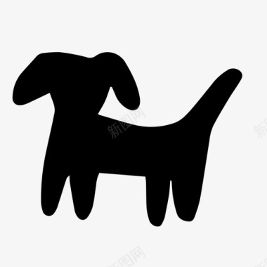 狗影子狗涂鸦宠物涂鸦图标