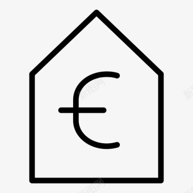 价格标签货币欧元图标