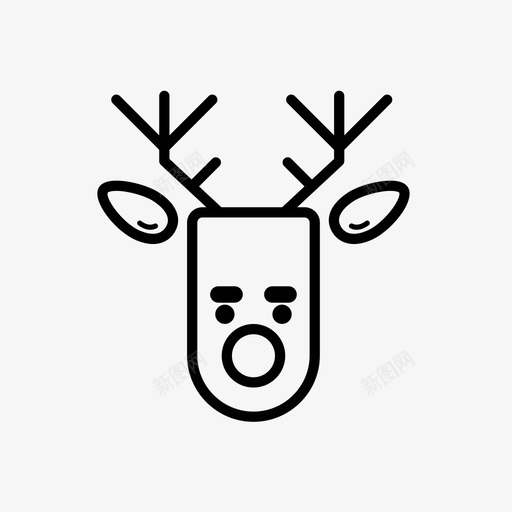 驯鹿圣诞系列6svg_新图网 https://ixintu.com 驯鹿 圣诞 系列