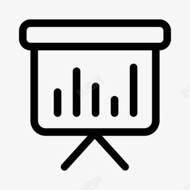 演示文稿条形图黑板图标