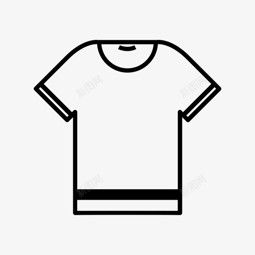 T恤休闲装服装svg_新图网 https://ixintu.com 服装 休闲装 时装 男装 线性 图标