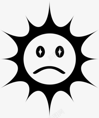 悲伤的太阳图标