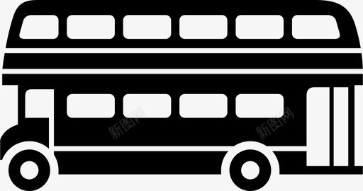 双层巴士伦敦复古图标