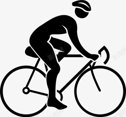 骑自行车锻炼身体健身图标