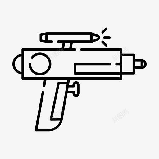 玩具枪儿童激光枪svg_新图网 https://ixintu.com 玩具 儿童 激光 枪手 手枪 水枪 线图 图标