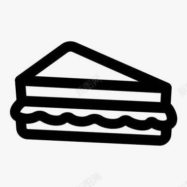 三明治蛋糕吃图标