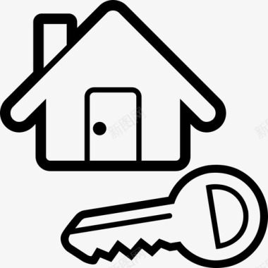 房子和钥匙家业主图标