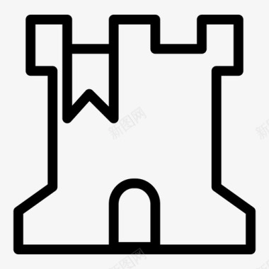 城堡建筑房子图标