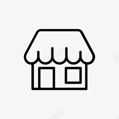 商店购物图标线图标