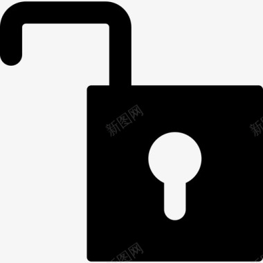 解锁挂锁符号安全freepikons接口图标