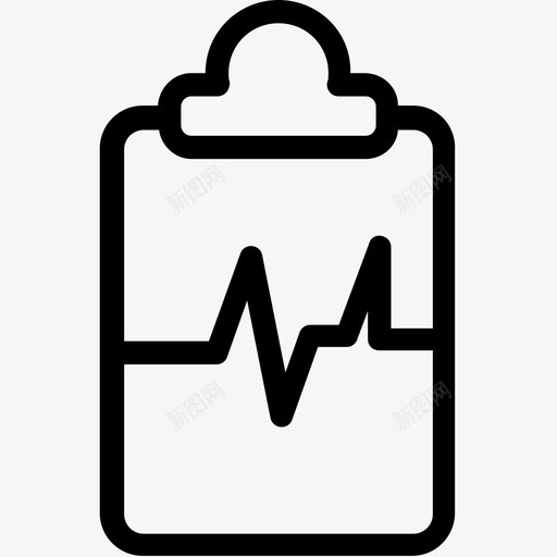 文章剪贴板心电图svg_新图网 https://ixintu.com 文章 剪贴板 心电图 笔记 报告 科技 平滑 线图 图标