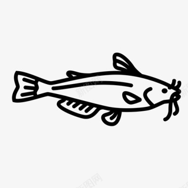 鲶鱼淡水鱼海鲜图标