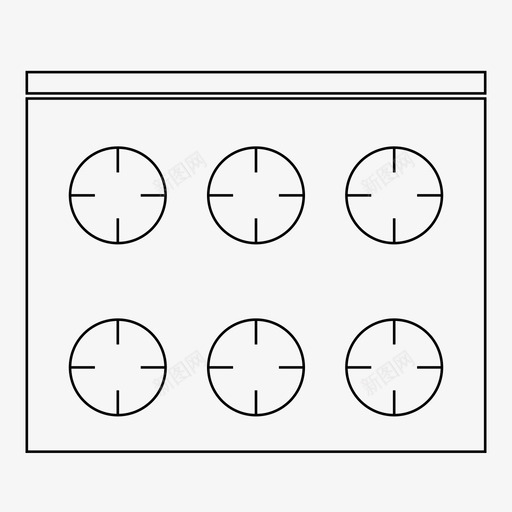 炉灶鸟瞰图家具svg_新图网 https://ixintu.com 家具 炉灶 鸟瞰图 厨房 平面图 俯视