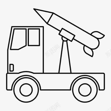 导弹卡车军用卡车运输图标