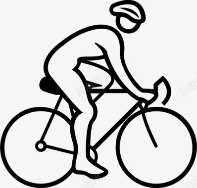 骑自行车锻炼健身图标