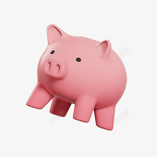 3D卡通立体小猪储蓄罐图png免抠素材_新图网 https://ixintu.com 卡通 立体 小猪 储蓄罐