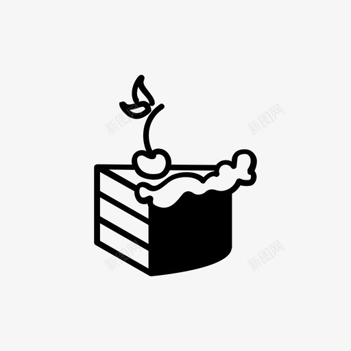 一块樱桃派装饰一块蛋糕svg_新图网 https://ixintu.com 一块 樱桃 装饰 蛋糕 红色 生日蛋糕