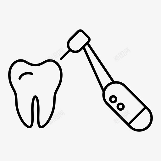牙齿治疗龋齿牙齿svg_新图网 https://ixintu.com 牙齿 治疗 龋齿 钻头