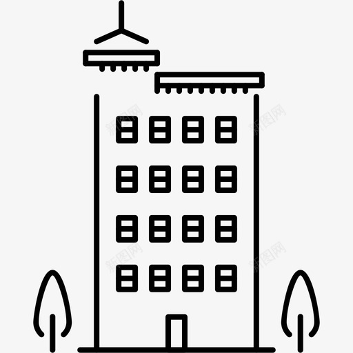 房屋建筑起重机维修svg_新图网 https://ixintu.com 房屋建筑 起重机 维修 树木 建筑 轮廓