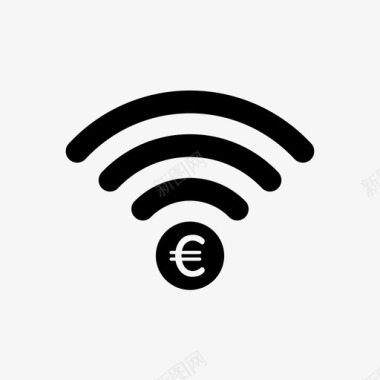 在线支付欧元互联网图标