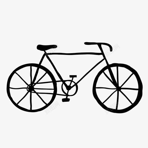 童年自行车手绘自行车svg_新图网 https://ixintu.com 自行车 童年 手绘 夏季 标志