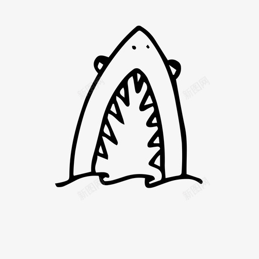 鲨鱼袭击动物海滩svg_新图网 https://ixintu.com 鲨鱼 袭击 海滩 动物 大白 海洋 时间