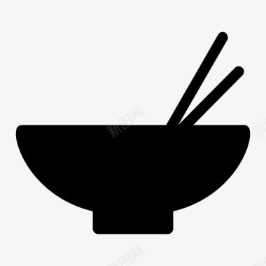 碗碗和筷子晚餐图标