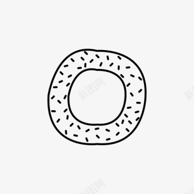 百吉饼甜甜圈快餐图标