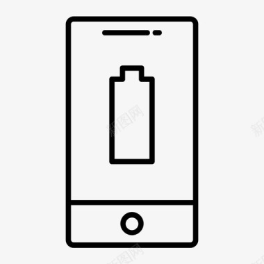 智能手机电池没电充电电量低图标