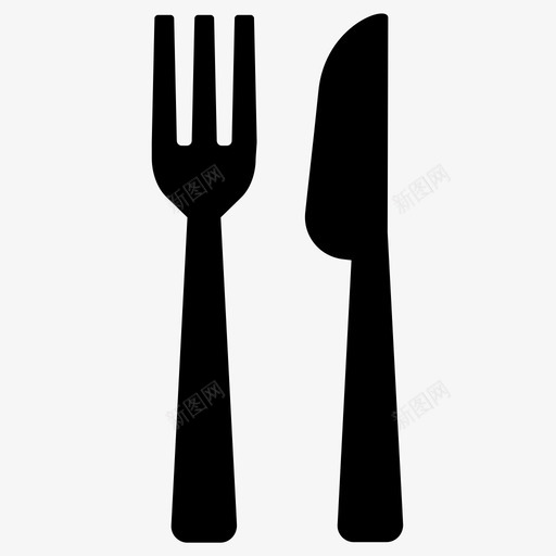 叉子和刀叉子刀银器svg_新图网 https://ixintu.com 叉子 刀叉 银器 餐厅