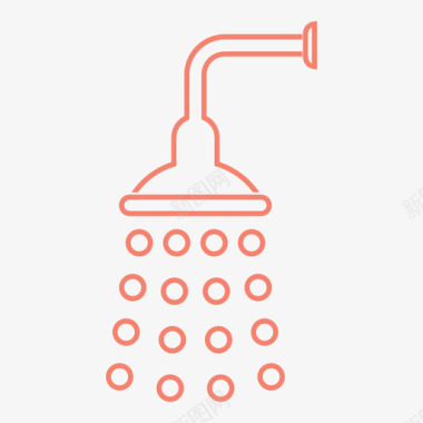 淋浴洗澡水清洁剂图标