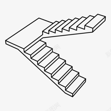 楼梯建筑构件攀爬图标