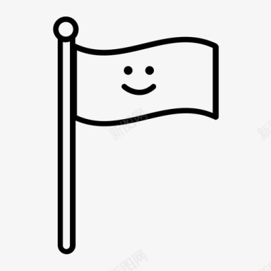 快乐的旗帜国家国际图标
