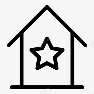 房屋等级星级房地产和家具系列图标