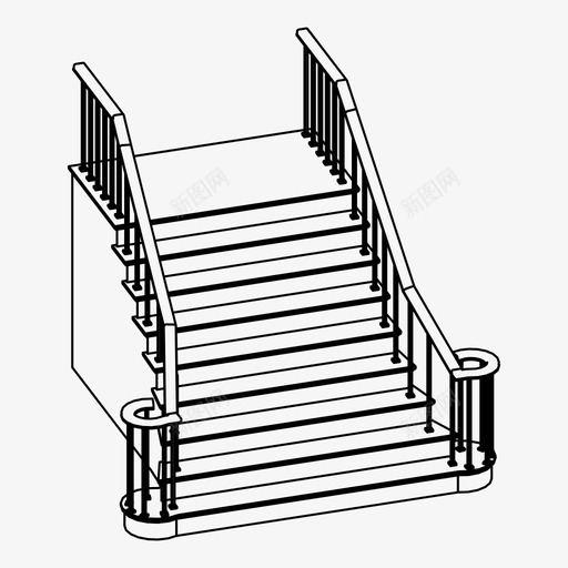 楼梯爬台阶svg_新图网 https://ixintu.com 楼梯 台阶 上楼